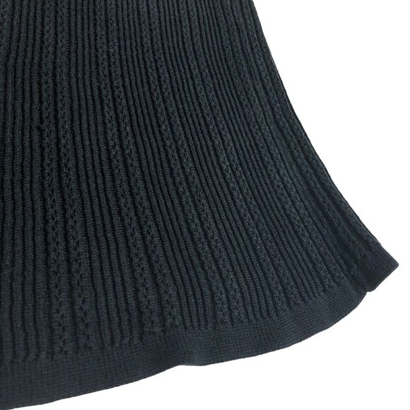 Neiman Marcus Exclusive Sweater Top Womens Small Black Silk Short Sleeve Knit - Picture 10 of 14